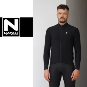 Maglia Black Thermal Ciclismo per inverni miti con trattamento Waterprof