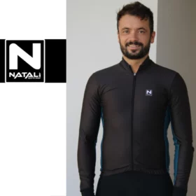 Giacca invernale ciclismo modello square ocean black by Maglificio Natali