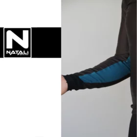 Giacca invernale ciclismo modello square ocean black by Maglificio Natali dettaglio manica