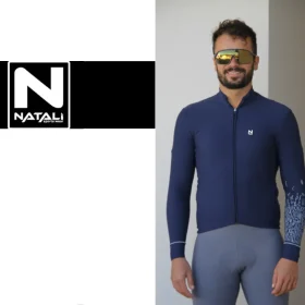 Maglia invernale ciclismo Thermo Blue
