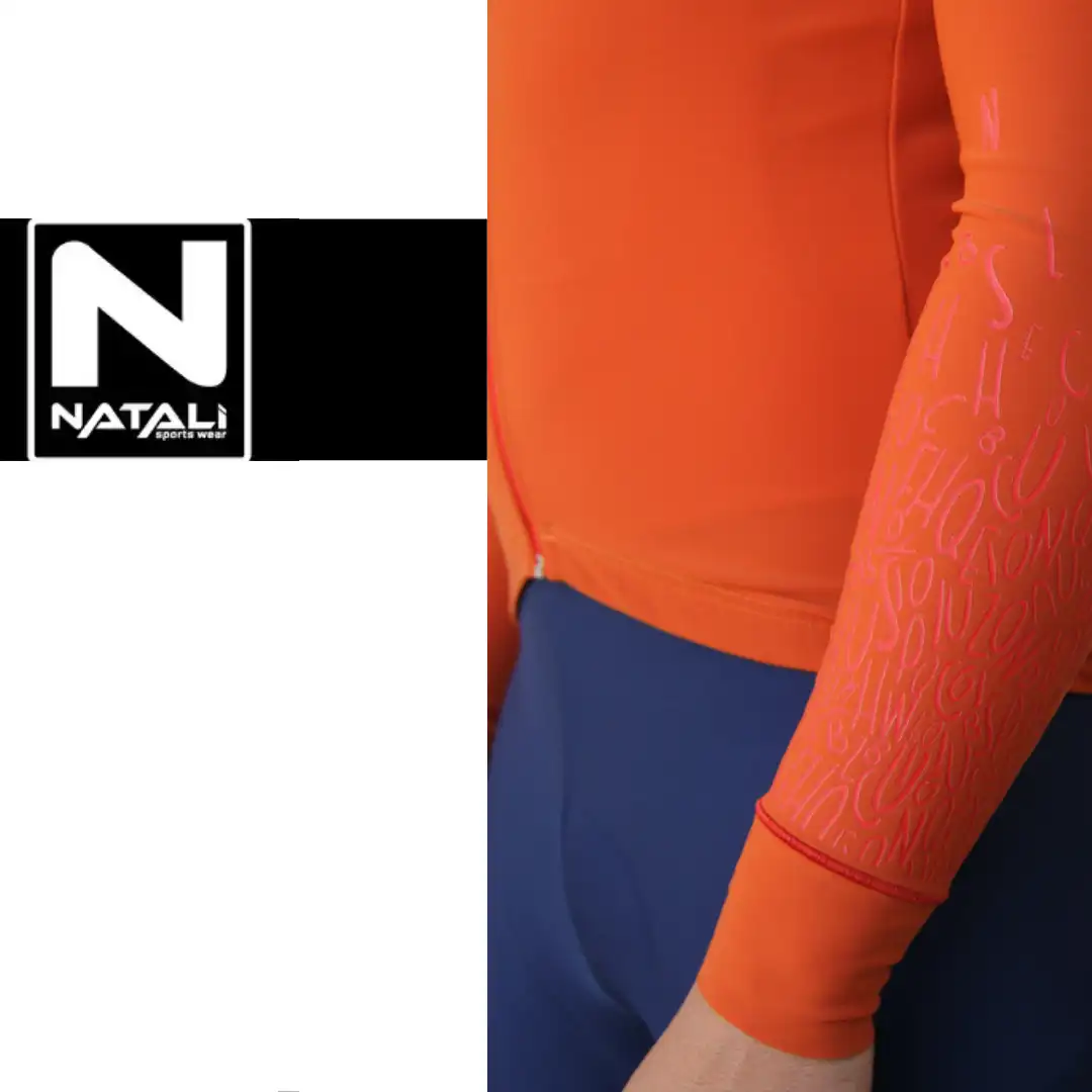 Maglia Ciclismo - Thermo Orange Natali - Dettaglio manica